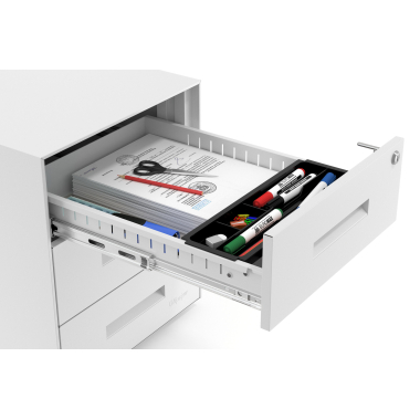 caisson de bureau blanc structure blanche metal 5