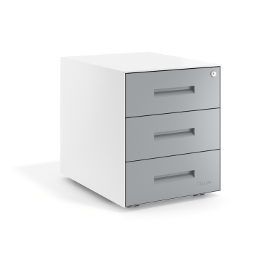 caisson de bureau aluminium structure blanche metal 1