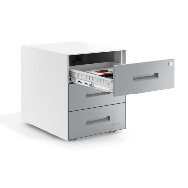 caisson de bureau aluminium structure blanche metal 4