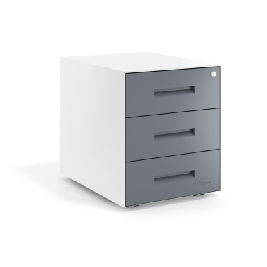 caisson de bureau anthracite structure blanche metal 1