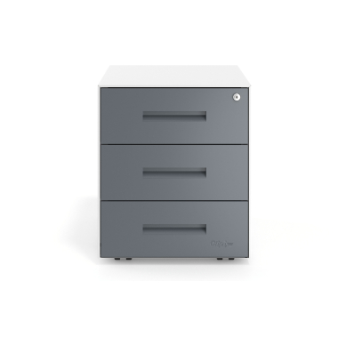 caisson de bureau anthracite structure blanche metal 3