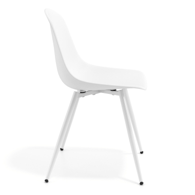 chaise de conference blanche blanc 4 pattes plastique sans accoudoirs 3