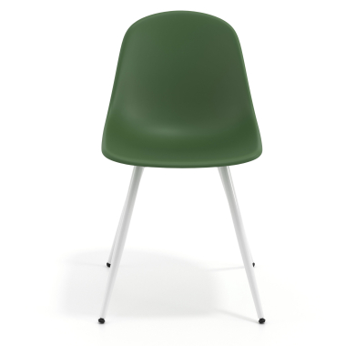 chaise de conference blanche vert 4 pattes plastique sans accoudoirs 6