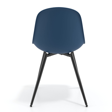 chaise de conference bleu 4 pattes plastique sans accoudoirs 4