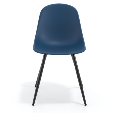 chaise de conference bleu 4 pattes plastique sans accoudoirs 6