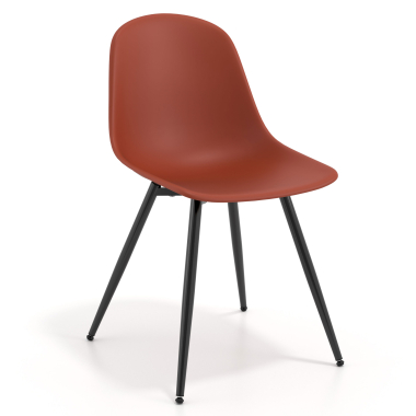 chaise de conference noire rouge 4 pattes plastique sans accoudoirs 1