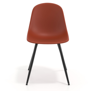 chaise de conference noire rouge 4 pattes plastique sans accoudoirs 6