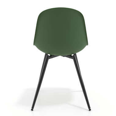 chaise de conference noire vert 4 pattes plastique sans accoudoirs 4