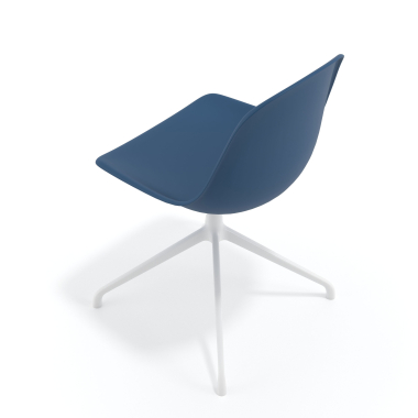 chaise de reunion blanche bleu base pyramide plastique sans accoudoirs 7