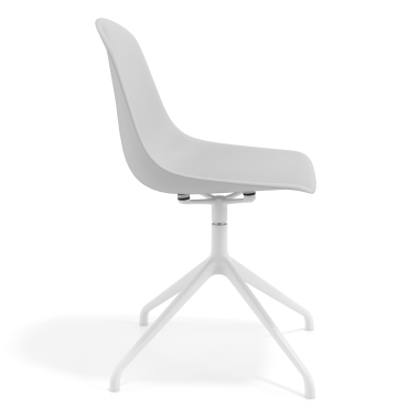 chaise de reunion gris clair base pyramide plastique sans accoudoirs 3