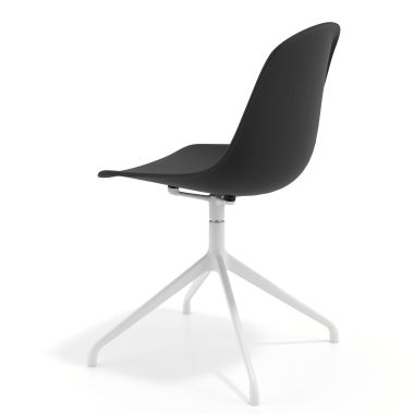 chaise de reunion blanche noir base pyramide plastique sans accoudoirs 5