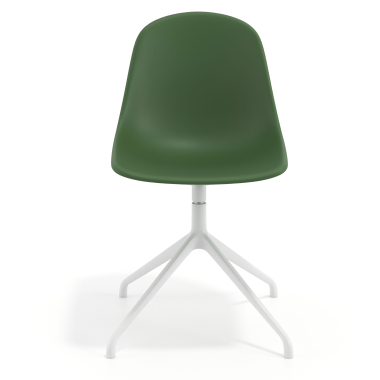 chaise de reunion blanche vert base pyramide plastique sans accoudoirs 6