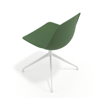 chaise de reunion blanche vert base pyramide plastique sans accoudoirs 7