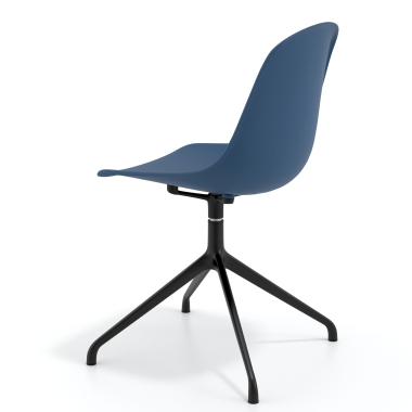 chaise de reunion noire bleu base pyramide plastique sans accoudoirs 5