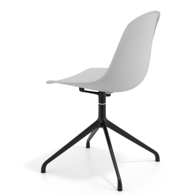 chaise de reunion noire gris clair base pyramide plastique sans accoudoirs 5