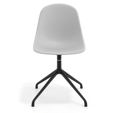 chaise de reunion noire gris clair base pyramide plastique sans accoudoirs 6