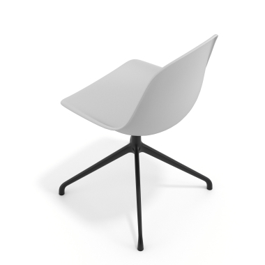 chaise de reunion noire gris clair base pyramide plastique sans accoudoirs 7