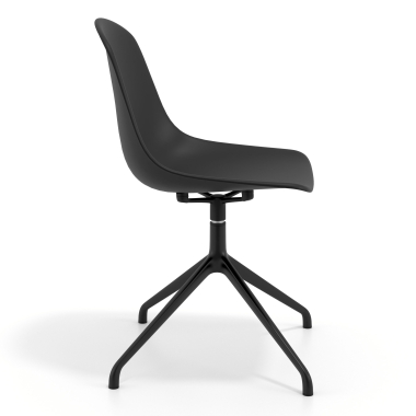 chaise de reunion noire noir base pyramide plastique sans accoudoirs 3