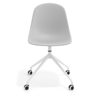 chaise de reunion gris clair avec roulettes plastique sans accoudoirs 6