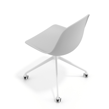 chaise de reunion gris clair avec roulettes plastique sans accoudoirs 7