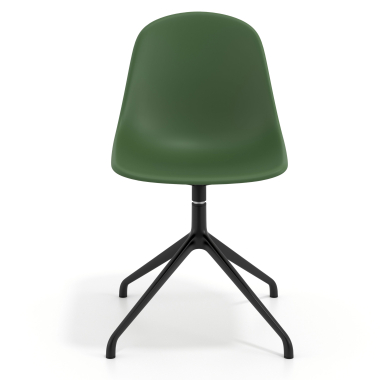 chaise de reunion noire vert base pyramide plastique sans accoudoirs 6