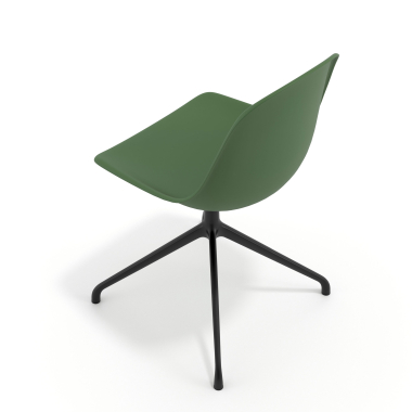 chaise de reunion noire vert base pyramide plastique sans accoudoirs 7