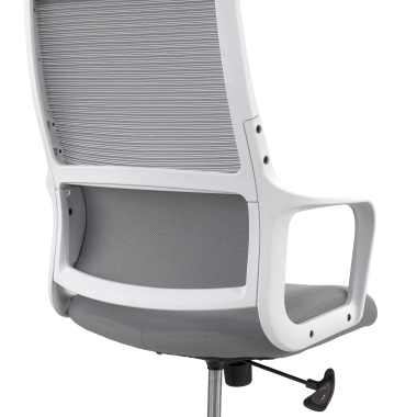 chaise teletravail blanc gris venus maille accoudoirs fixes soutien lombaire appui tete 5