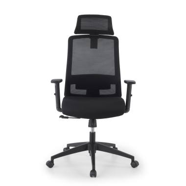 chaise teletravail noir aria maille accoudoirs reglables 1d soutien lombaire appui tete 3