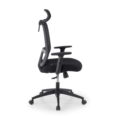 chaise teletravail noir aria maille accoudoirs reglables 1d soutien lombaire appui tete 4