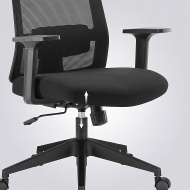 chaise teletravail noir aria maille accoudoirs reglables 1d soutien lombaire appui tete 16