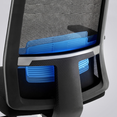 chaise teletravail noir aria maille accoudoirs reglables 1d soutien lombaire appui tete 10
