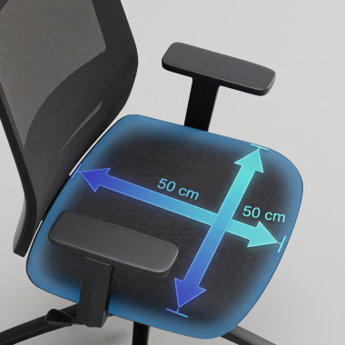chaise teletravail noir aria maille accoudoirs reglables 1d soutien lombaire appui tete 11
