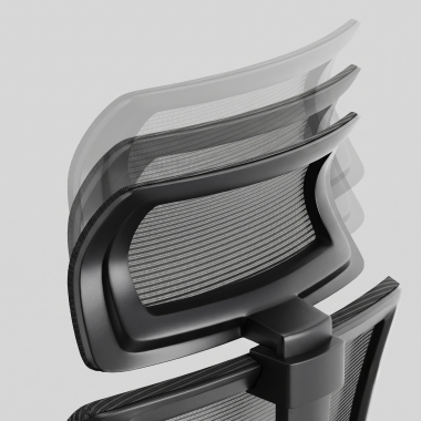 chaise teletravail noir aria maille accoudoirs reglables 1d soutien lombaire appui tete 12