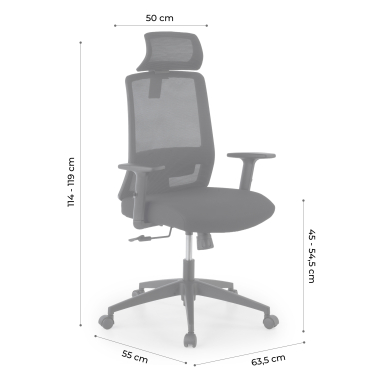 chaise teletravail noir aria maille accoudoirs reglables 1d soutien lombaire appui tete 17