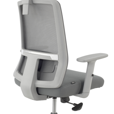 chaise teletravail blanc gris aria maille accoudoirs reglables 1d soutien lombaire appui tete 4