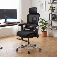 Chaise ergonomique orthopédique ZenPro, double dossier, structure en aluminium