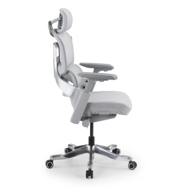 chaise ergonomique blanc gris chaise ergonomique zenpro aluminium maille accoudoirs reglables 4d double soutien lombaire appui tete 4