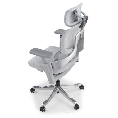 chaise ergonomique blanc gris chaise ergonomique zenpro aluminium maille accoudoirs reglables 4d double soutien lombaire appui tete 17