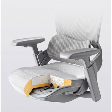 chaise ergonomique blanc gris chaise ergonomique zenpro aluminium maille accoudoirs reglables 4d double soutien lombaire appui tete 19