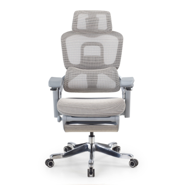 chaise ergonomique blanc gris chaise ergonomique zenmax en aluminium repose pieds maille accoudoirs reglables 4d double soutien lombaire appui tete repose pieds extensible 3