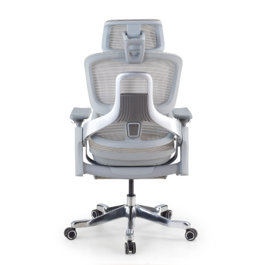 chaise ergonomique blanc gris chaise ergonomique zenmax en aluminium repose pieds maille accoudoirs reglables 4d double soutien lombaire appui tete repose pieds extensible 6
