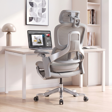 chaise ergonomique blanc gris chaise ergonomique zenmax en aluminium repose pieds maille accoudoirs reglables 4d double soutien lombaire appui tete repose pieds extensible 2
