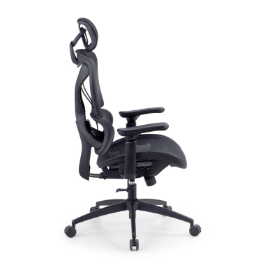 chaise ergonomique noir velstrom maille accoudoirs reglables 3d double soutien lombaire appui tete 7