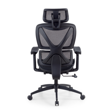 chaise ergonomique noir velstrom maille accoudoirs reglables 3d double soutien lombaire appui tete 6