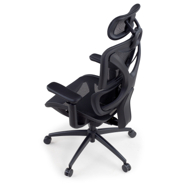 chaise ergonomique noir velstrom maille accoudoirs reglables 3d double soutien lombaire appui tete 14