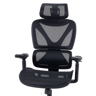 chaise ergonomique noir velstrom maille accoudoirs reglables 3d double soutien lombaire appui tete 5