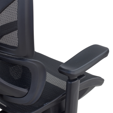 chaise ergonomique noir velstrom maille accoudoirs reglables 3d double soutien lombaire appui tete 15