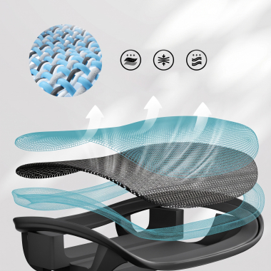 chaise ergonomique noir velstrom maille accoudoirs reglables 3d double soutien lombaire appui tete 11