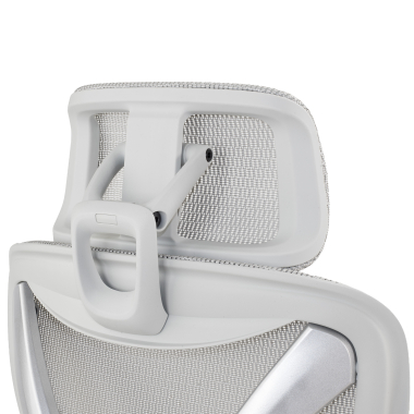 chaise ergonomique blanc gris velstrom maille accoudoirs reglables 3d double soutien lombaire appui tete 15