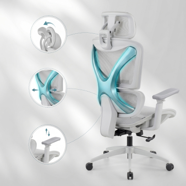Réglages personnalisés des accoudoirs, de l’appui-tête et de l’assise